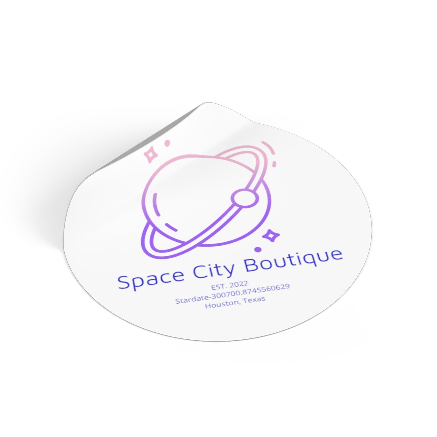 Space City Essentials Saturn Sticker - Houston, Texas