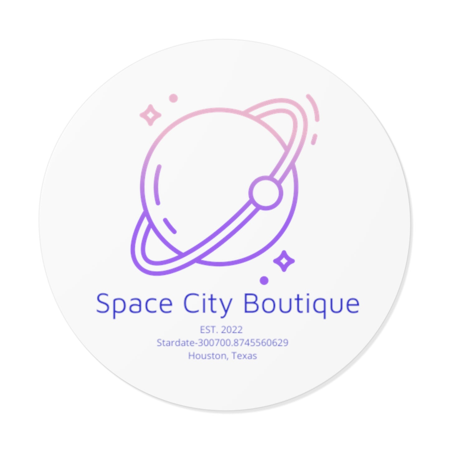 Space City Essentials Saturn Sticker - Houston, Texas