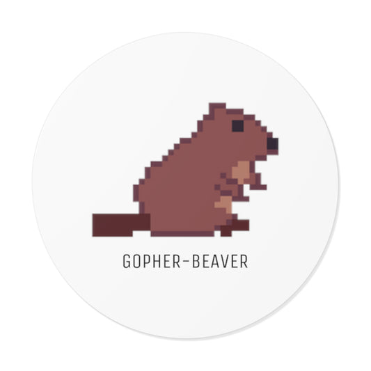 Gopher-Beaver - OG - Round Sticker